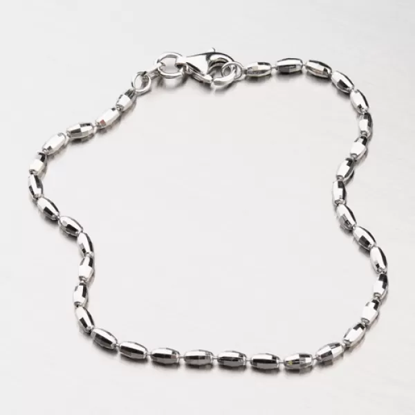 Stříbrný náramek z oválných ozdob CHRS-RICE-D/C-002