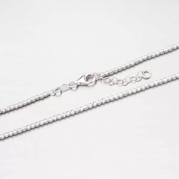 Stříbrný náhrdelník zdobený gravírovanými korálky N1603341-0048-SLX
