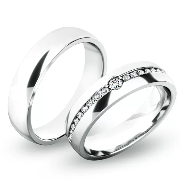 Snubní prsteny žluté zlato 585 zirkon 0.230 ct G/SI SP-61054