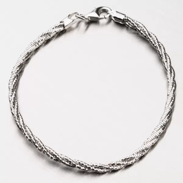 Kroucený stříbrný náramek CHRS-SPRING-OM13L-TW-130