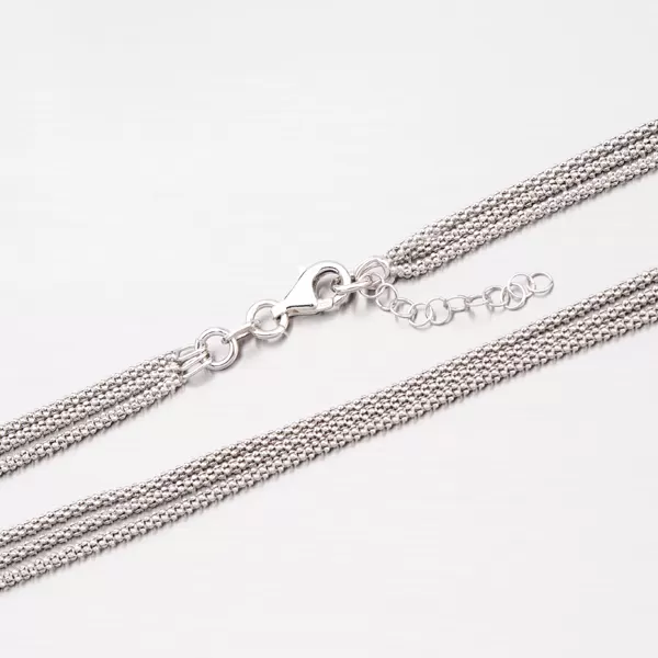Trojitý stříbrný náhrdelník N1300519-1264-SLX