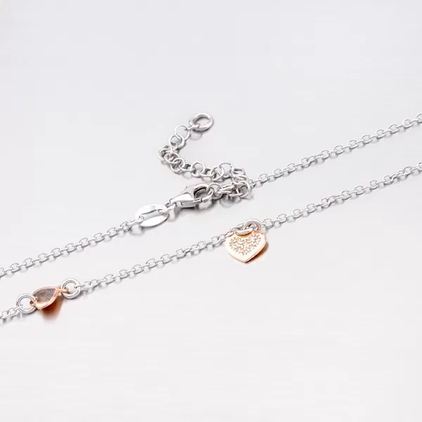 Dámský náhrdelník stříbro 925 srdíčky N1700789-0331-SLX