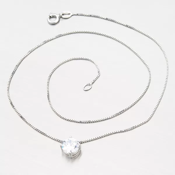 Stříbrný náhrdelník se zirkonem N1400006-0871-SLX