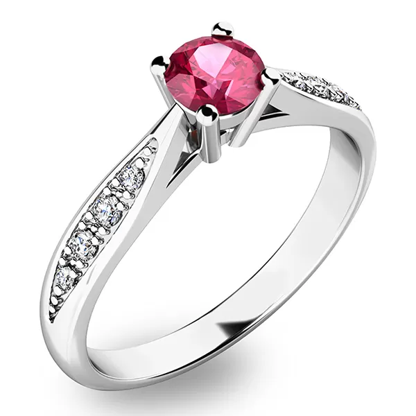 Krásný prsten s turmalínem a diamanty 10745B-TUR