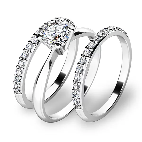 Krásný set zásnubních prstenů 10770-SET02-BB