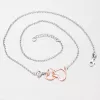 Stříbrný náhrdelník se srdíčky N1500317-0331-SLX