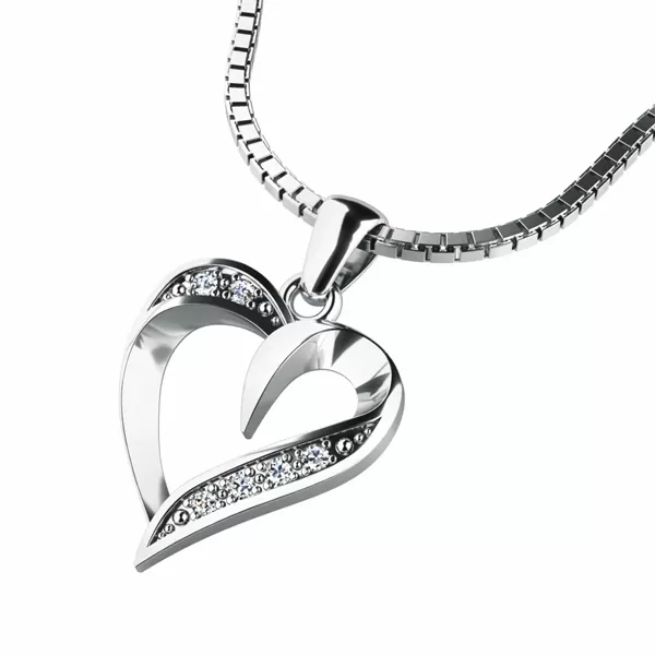 Dámský přívěsek bílé zlato 585/1000 přírodní diamant 0.072 ct G/SI 10879-B-DIA