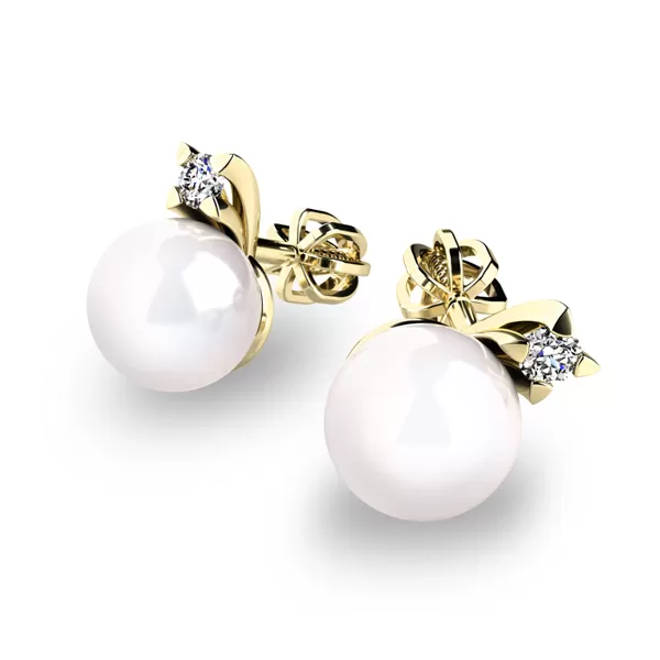Pecky s perlami a diamanty 10890-ZL-DIA-FW