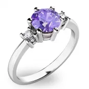 Krásný prsten s tanzanitem a diamanty 10856B-TZNT