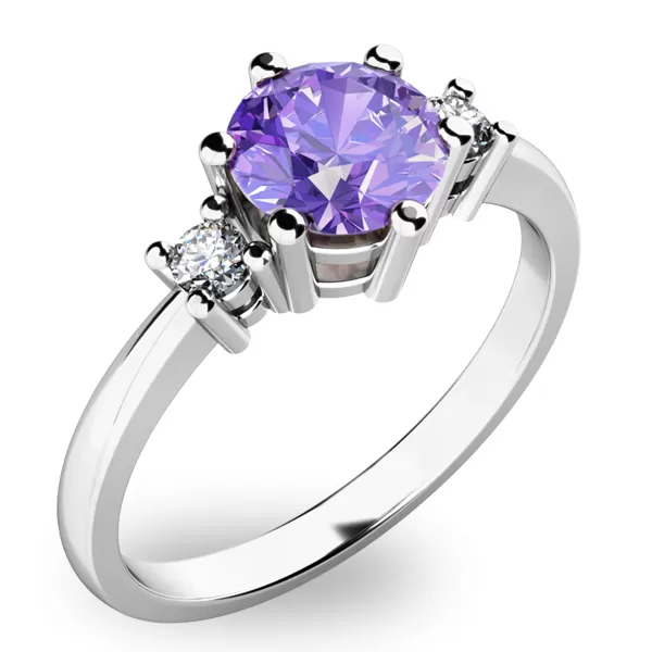 Krásný prsten s tanzanitem a diamanty 10856B-TZNT