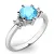 Dámský prsten bílé zlato 585/1000 přírodní diamant 0.90 ct G/SI topaz 10856B-TPZ