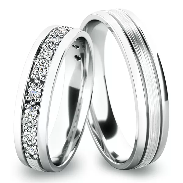 Snubní prsteny žluté zlato 585 zirkon 0.165 ct G/SI SP-61052