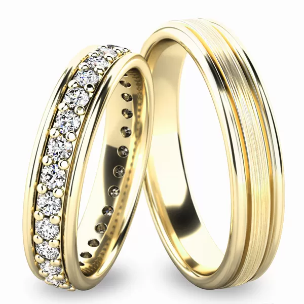 Snubní prsteny - bílé zlato SP-61053