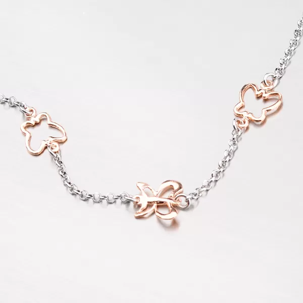 Stříbrný náramek s motýli B1402015-0331-SLX