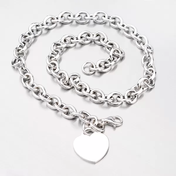 Stříbrný náhrdelník se srdíčkem N1300444-1264-SLX