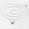 Stříbrný náhrdelník s velkým zirkonem MCOLLIER-100