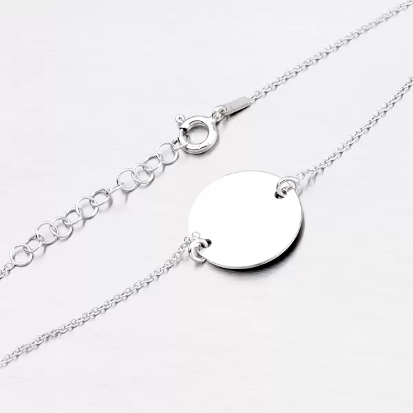 Stříbrný náramek s možností rytiny MBR1552A