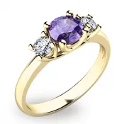Dámský prsten s tanzanitem a diamanty 10803Z-TZNT