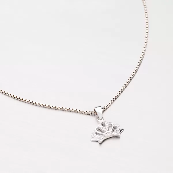 Dámský přívěsek stříbro 925 zirkon ve tvaru korunky P1603124-1905-SLX