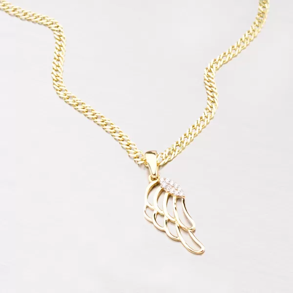 Andělské křídlo - přívěsek ze žlutého zlata 43-21392