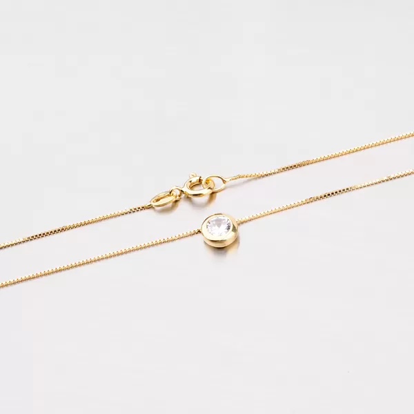 Zlacený náhrdelník se zirkonem N1400018-0871-SLX