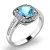 Dámský prsten bílé zlato 585/1000 přírodní diamant 0.90 ct G/SI topaz a brilianty 10766-B-TPZ