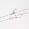 Stříbrný náhrdelník s kroužky a zirkony N1500315-0331-SLX