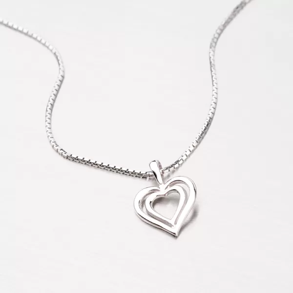 Srdce z bílého zlata DZ1601B