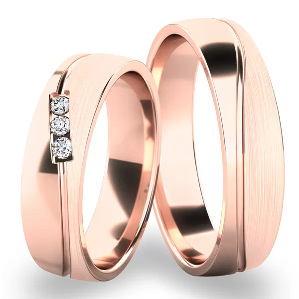 Snubní prsteny žluté zlato 585 zirkon 0.075 ct G/SI nubní SP-284