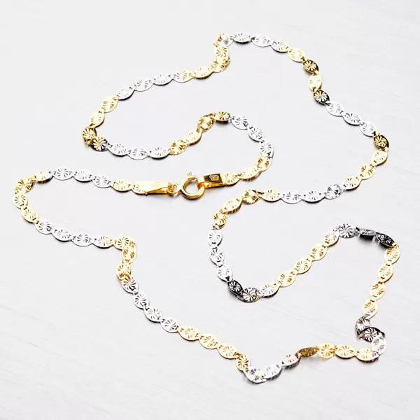 Zlatý řetízek s kytičkami 45-1060