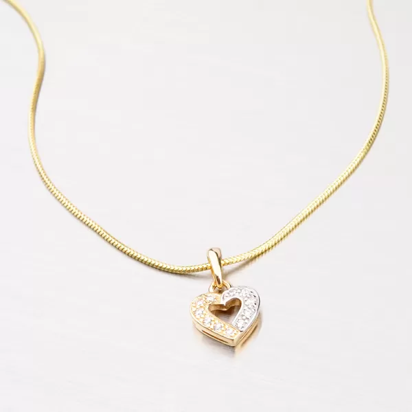 Zlatý přívěsek se zirkony DZ0021ZL