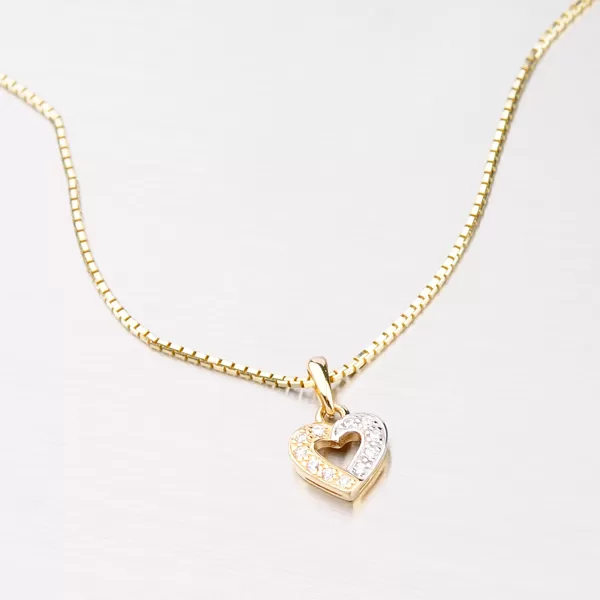 Zlatý přívěsek se zirkony DZ0021ZL