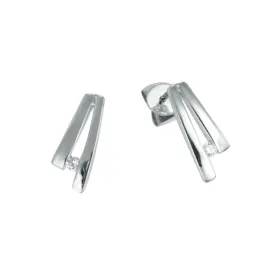 Dámské náušnice bílé zlato 585/1000 přírodní diamant 0.031 ct GKW27190