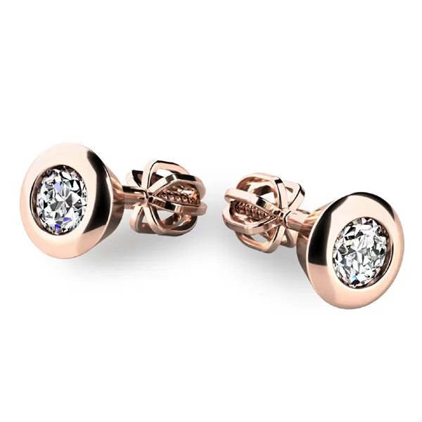 Zlaté náušnice s diamanty 10907-CV-DIA