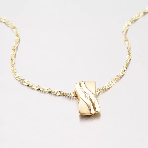 Dámský přívěsek žluté zlato 585 zirkon DZ1751ZL