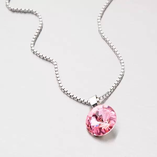 Přívěsek s růžovým krystalem D113R-JK