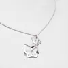 Stříbrný náhrdelník s motýli N1401574-0331-SLX