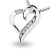 Dámský přívěsek přírodní diamant 0.060 ct G/SI srdce 10873-B