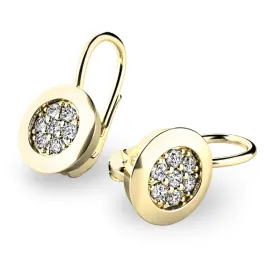 Dámské náušnice žluté zlato 585/1000 přírodní diamant 0.168 ct G/SI 10902-NK-ZL-DIA