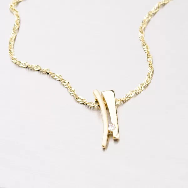 Elegantní přívěsek ze žlutého zlata DZ1702ZL