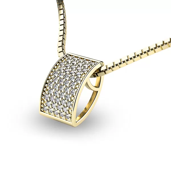 Diamantový přívěsek ze žlutého zlata 10919-ZL-DIA