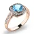 Dámský prsten růžové zlato 585/1000 přírodní diamant 0.90 ct G/SI topaz a brilianty 10766-CV-TPZ