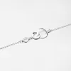 Stříbrný náhrdelník s kroužky a zirkony N1500315-0331-SLX