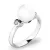 Dámský prsten bílé zlato 585/1000 přírodní diamant 0.054 ct perla a brilianty 10867-B-FW