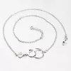 Stříbrný náhrdelník s kroužky a zirkony N1500315-0331-SLX