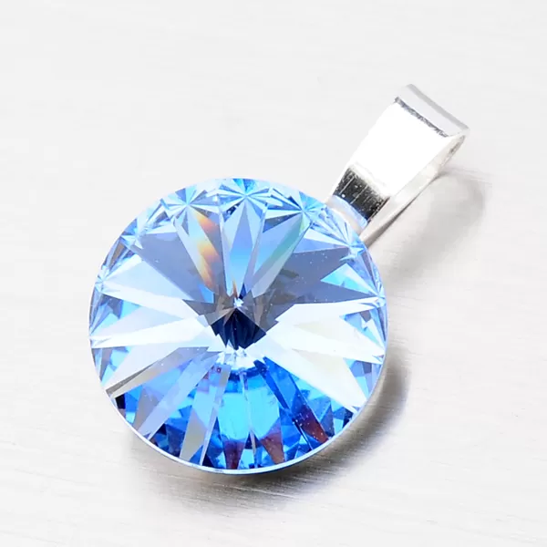 Stříbrný přívěsek s krystalem 12 mm D113M-JK