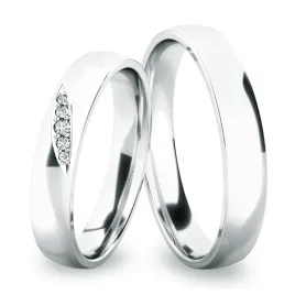 Snubní prsteny stříbro 925 zirkon 0.030 ct G/SI - SP-61038-Ag