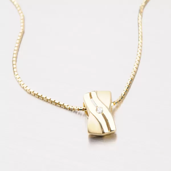 Dámský přívěsek žluté zlato 585 zirkon DZ1751ZL