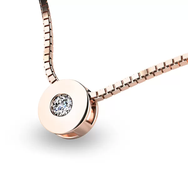 Přívěsek s diamantem z bílého zlata 10912-B-DIA