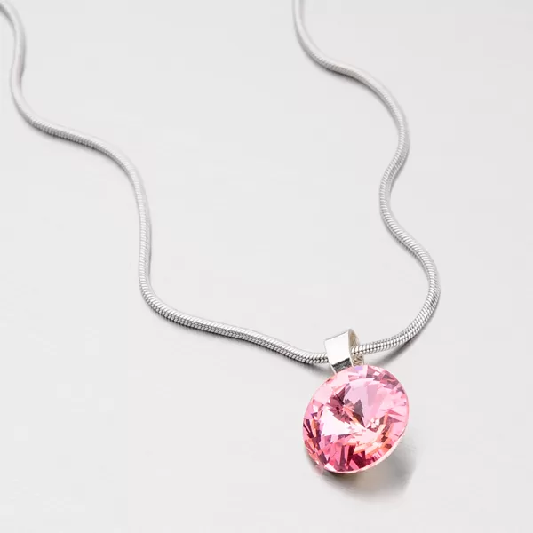Přívěsek s růžovým krystalem D113R-JK